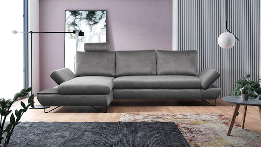 ASTRA Sectional Sleeper Sofa with Storage, Gray