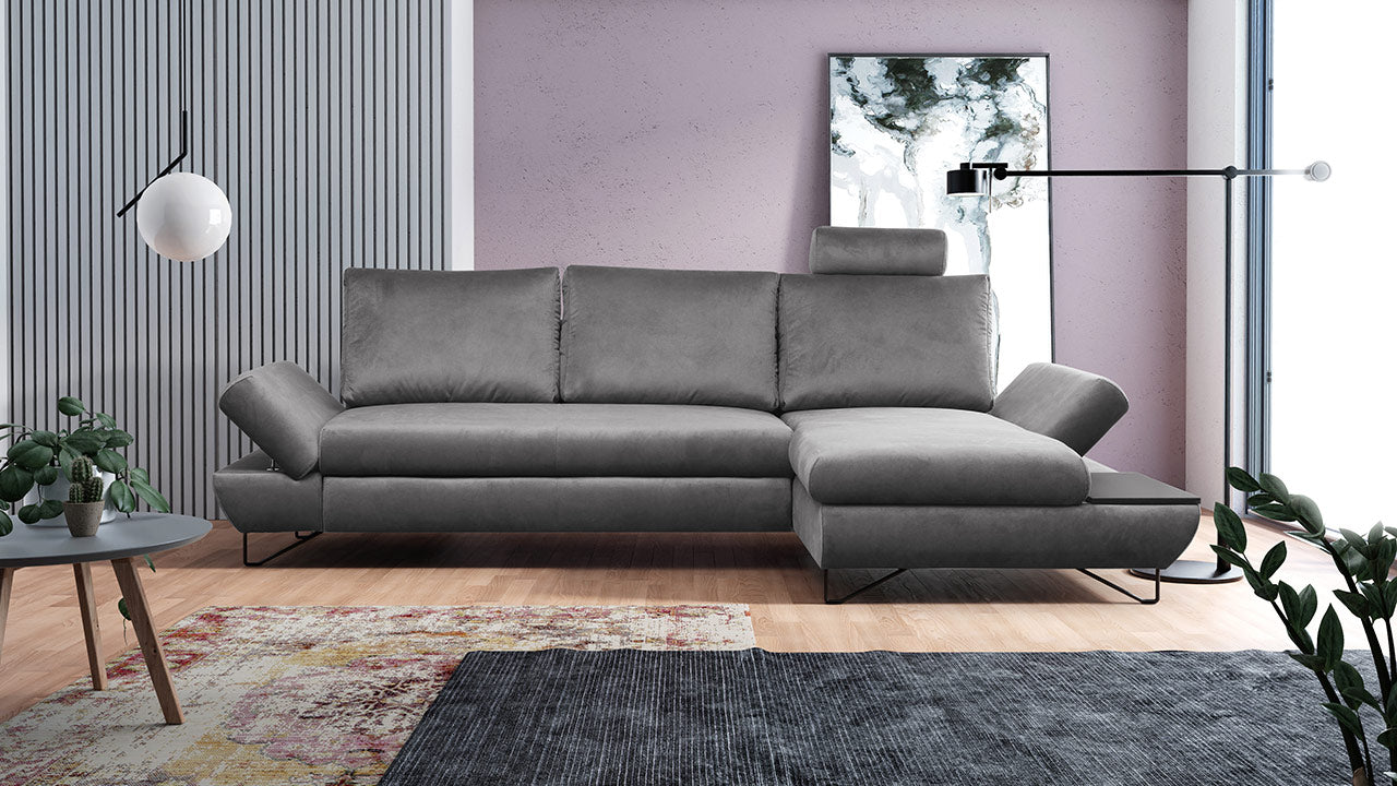 ASTRA Sectional Sleeper Sofa with Storage, Gray