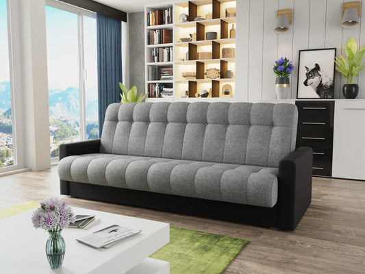 MAXIMA HOUSE Venus Sleeper Sofa Bed with Storage, Two-Toned Gray and Black