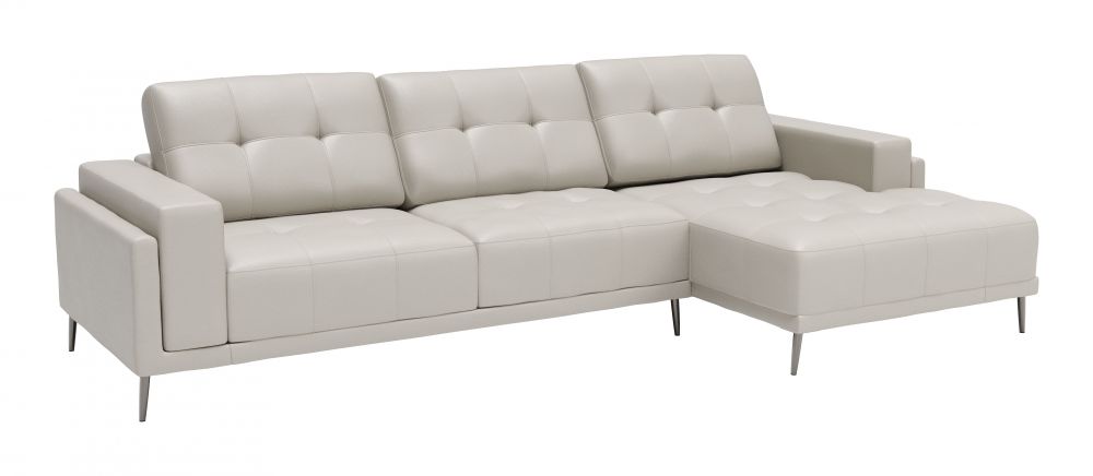 Zuo Mod Bliss RAF Chaise Sectional Sofa, Beige