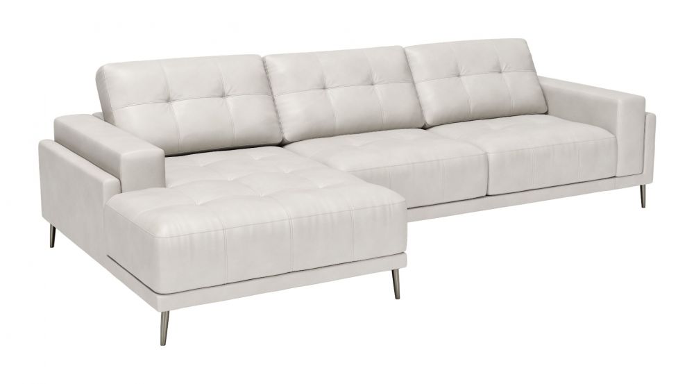 Zuo Mod Bliss LAF Chaise Sectional Sofa, Beige