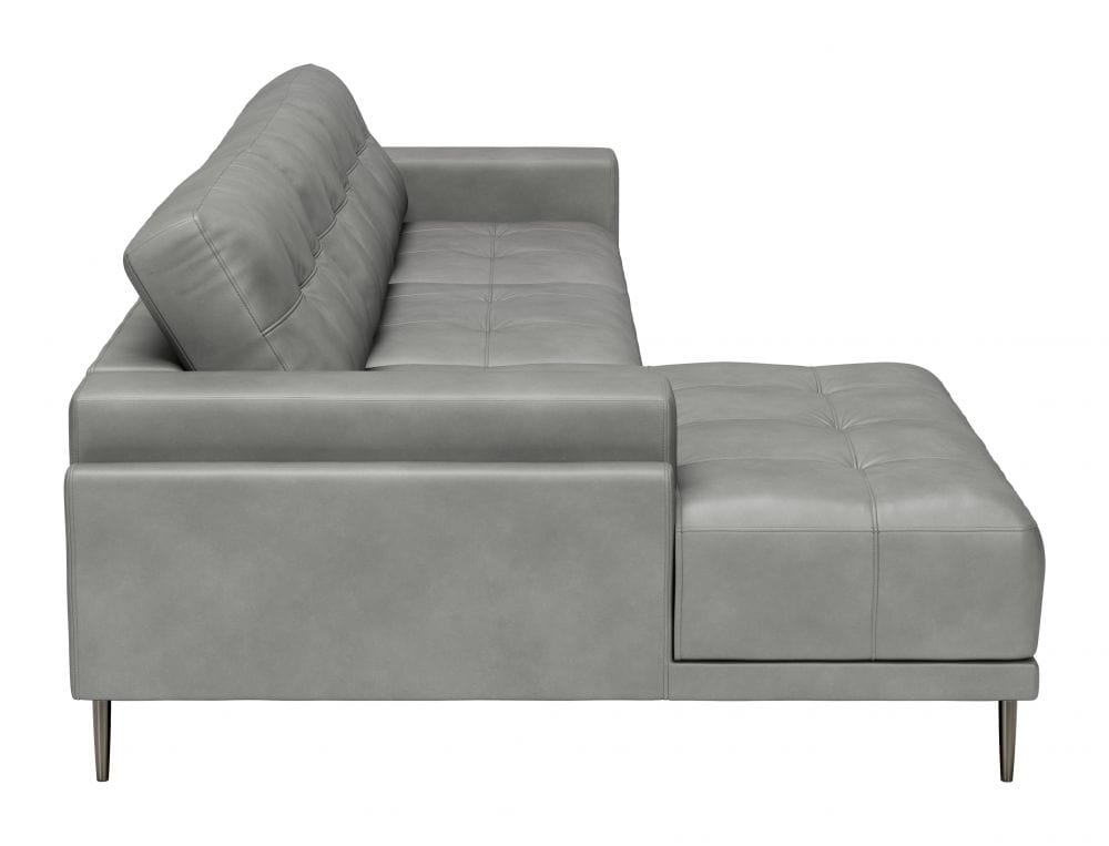 Zuo Mod Bliss LAF Chaise Sectional Sofa, Gray