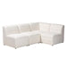 Baxton Studio Maya Modern White Boucle Fabric 4-Piece Modular Sectional Sofa