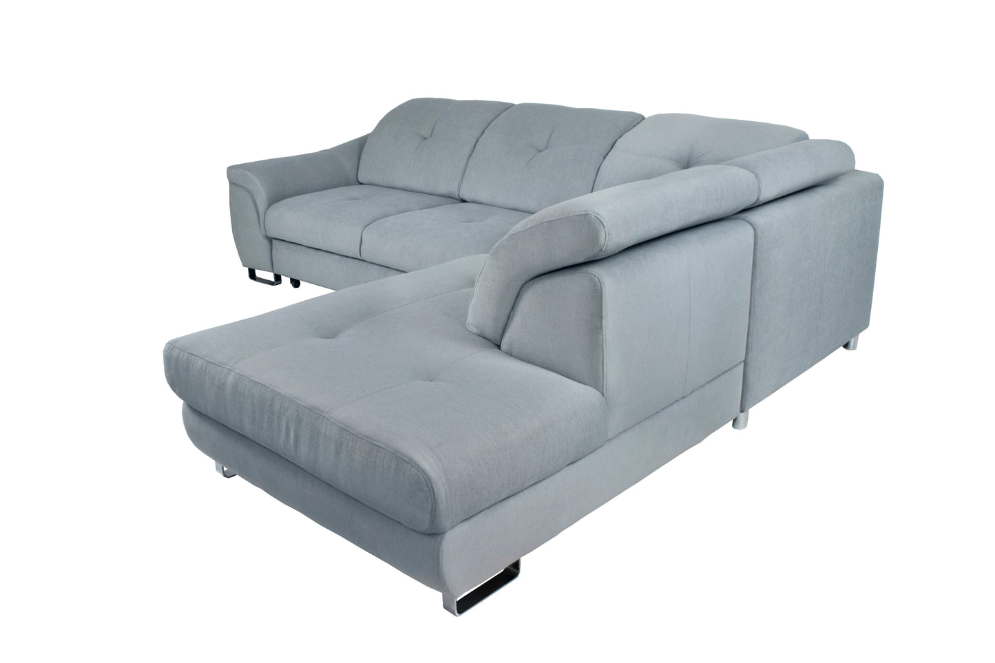 NOBILIA Light Gray Sectional Sleeper Sofa with Storage, Right Corner