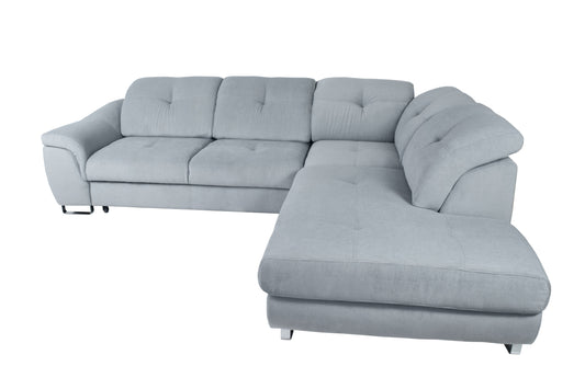 NOBILIA Light Gray Sectional Sleeper Sofa with Storage, Right Corner