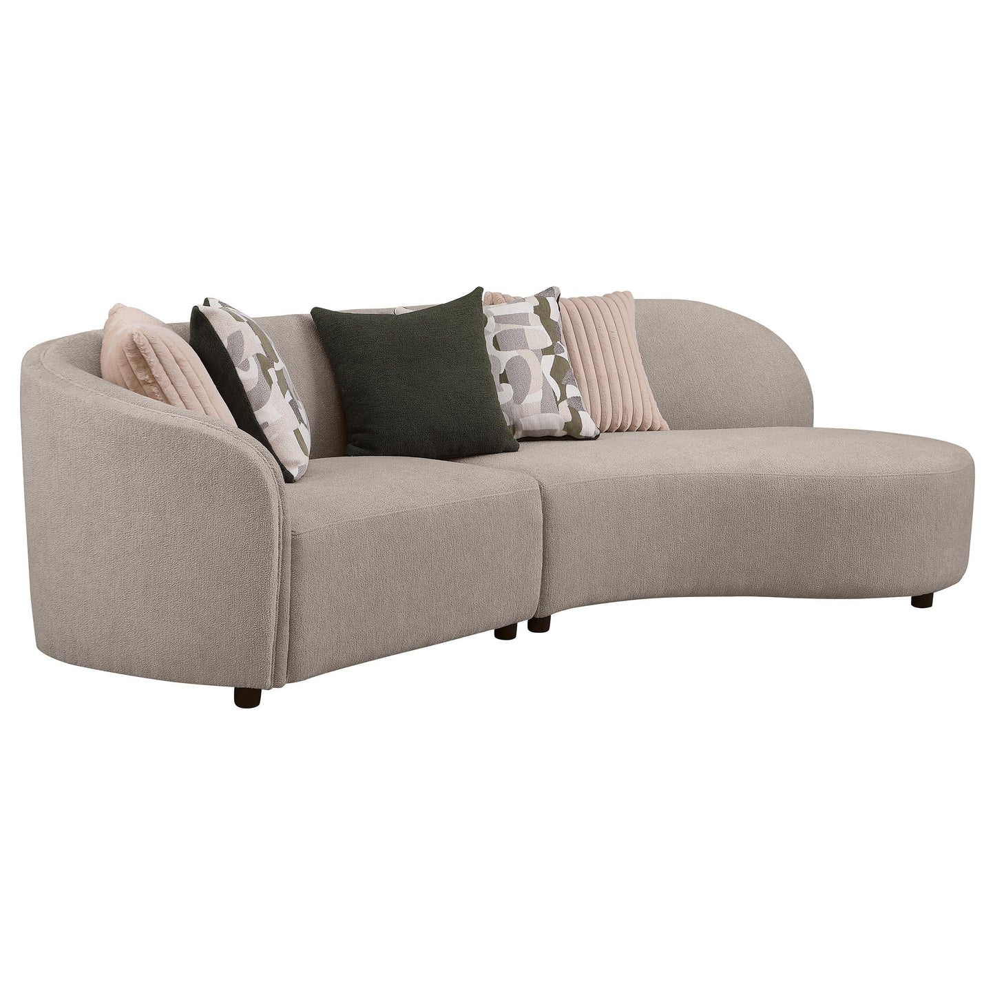 Coaster Fayette Greige 3-Piece Upholstered Sectional Sofa