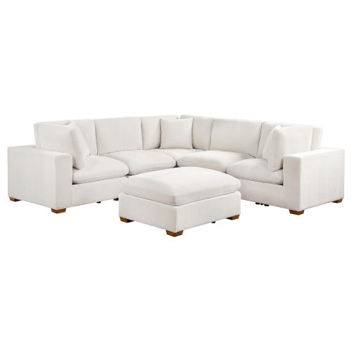 Coaster Lakeview 6-piece Upholstered Modular Sectional Sofa Ivory