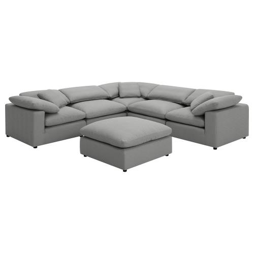 Coaster Raleigh 6-piece Boucle Upholstered Sectional Sofa Grey