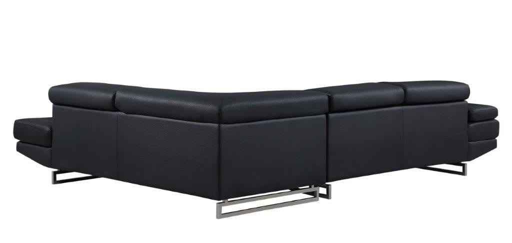 Global United Furniture Black Right Arm Facing Sectional Sofa