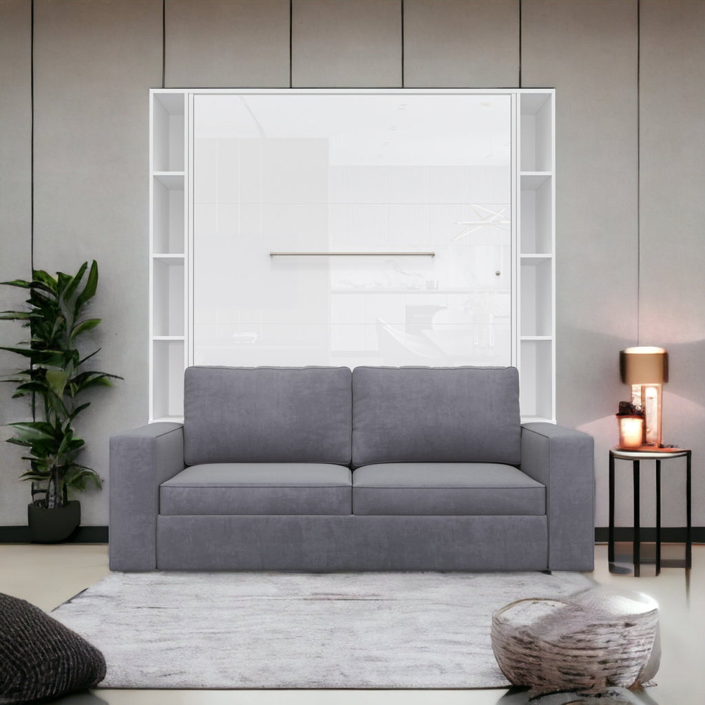 Maxima House Invento Sofa Murphy Bed Invento Vertical European FULL size with  2 Bookcases