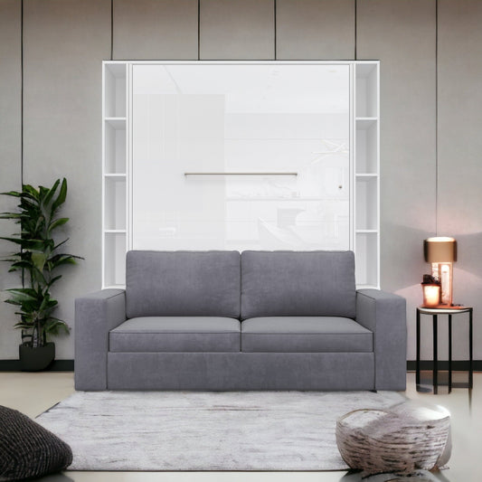 Maxima House Invento Sofa Murphy Bed Invento Vertical European FULL size with  2 Bookcases