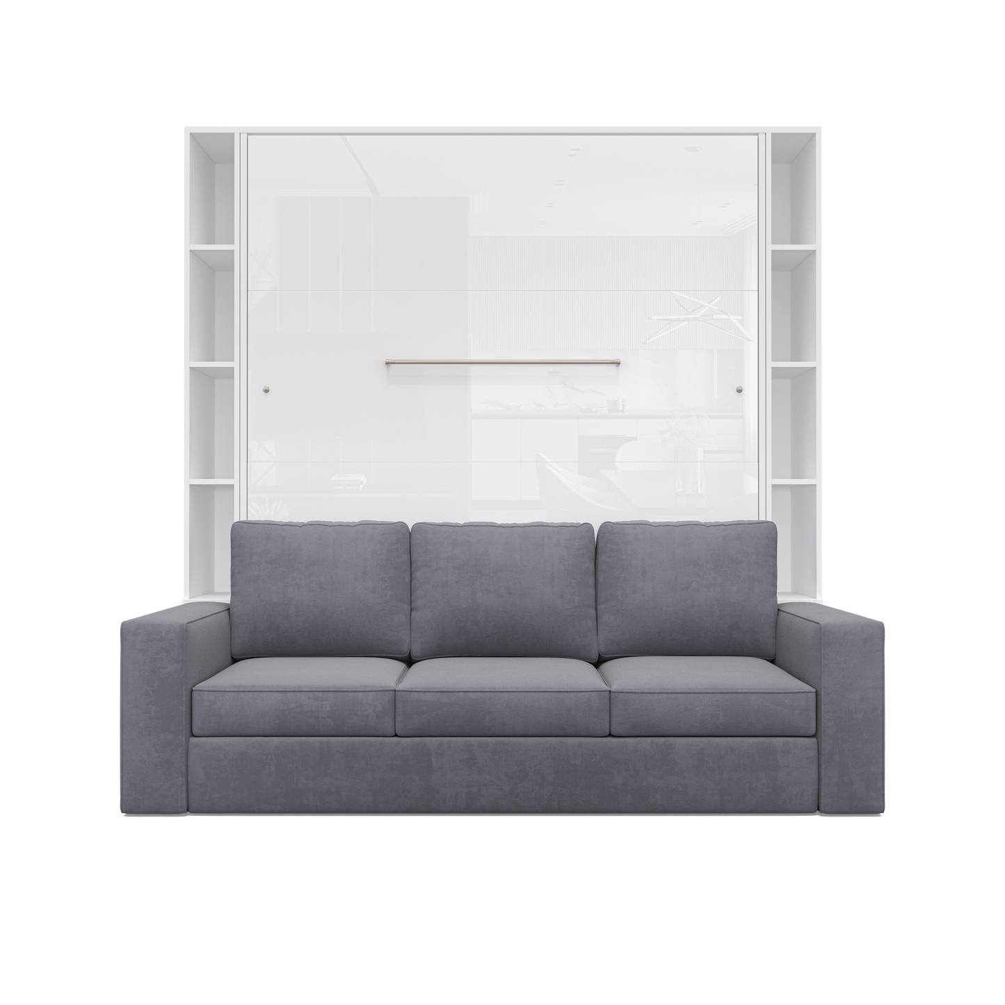 Maxima House Invento  Vertical European Queen Size Sofa Murphy Bed Invento Cabinets