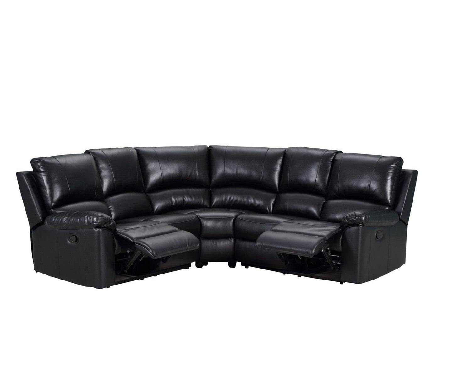 Global United Furniture DivanItalia Black Sofa Set – Top Grain Italian Leather