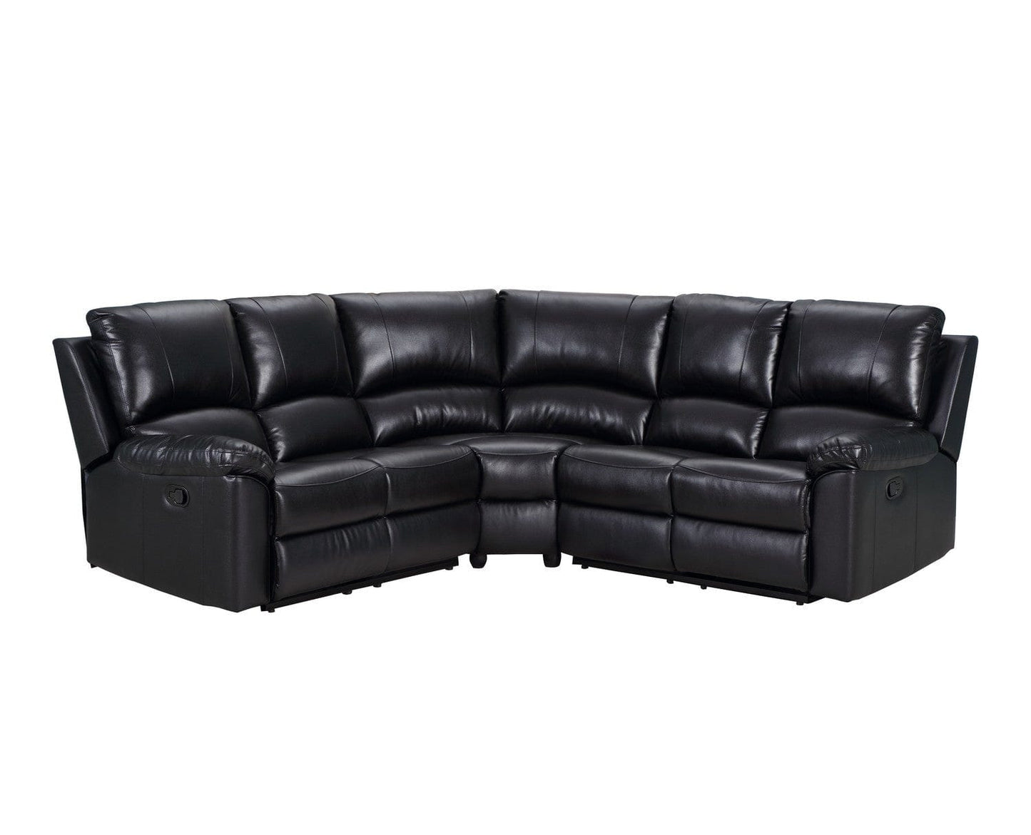 Global United Furniture DivanItalia Black Sofa Set – Top Grain Italian Leather