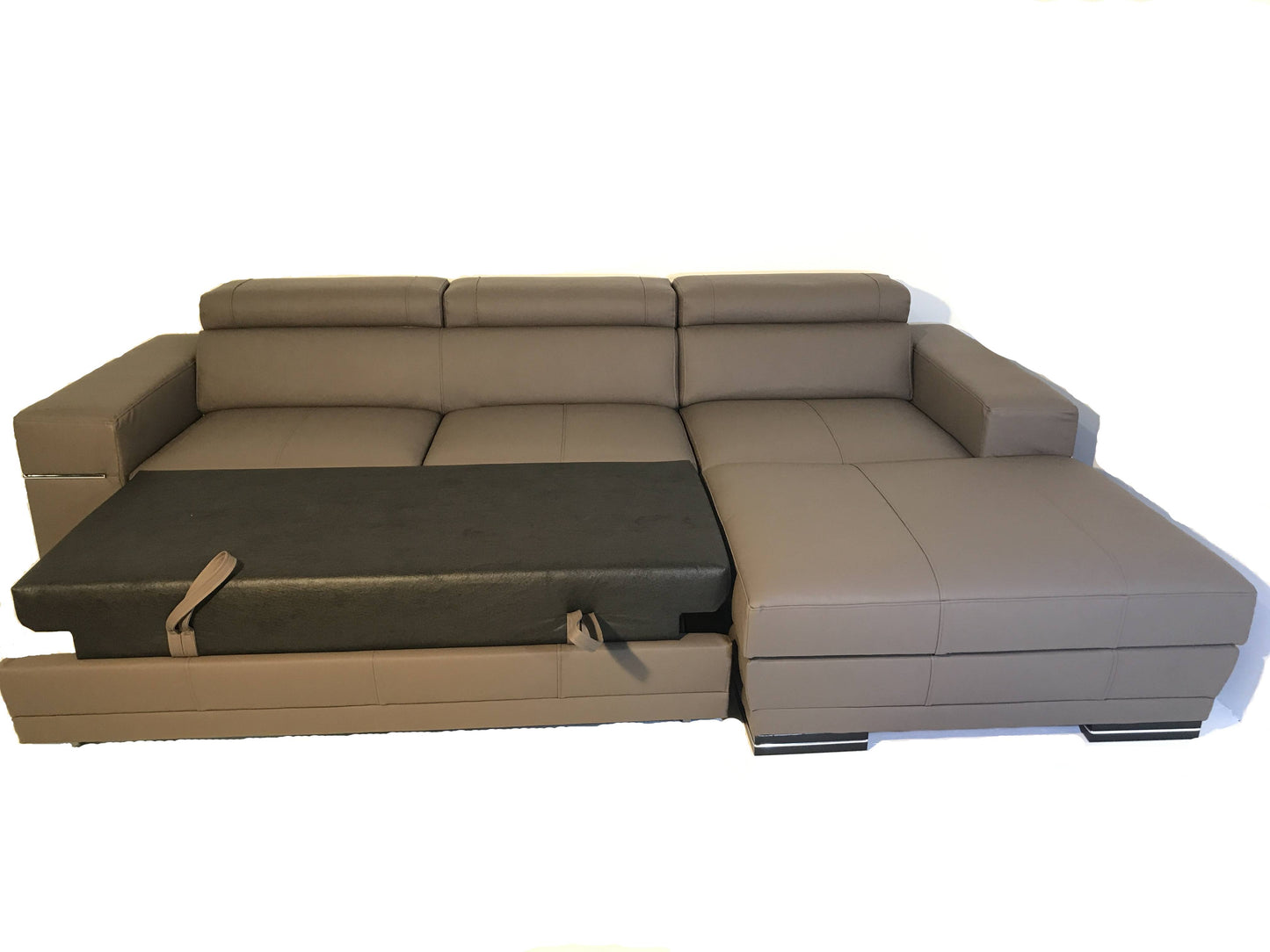 PARYS Sectional Sleeper Sofa with Storage, Brown