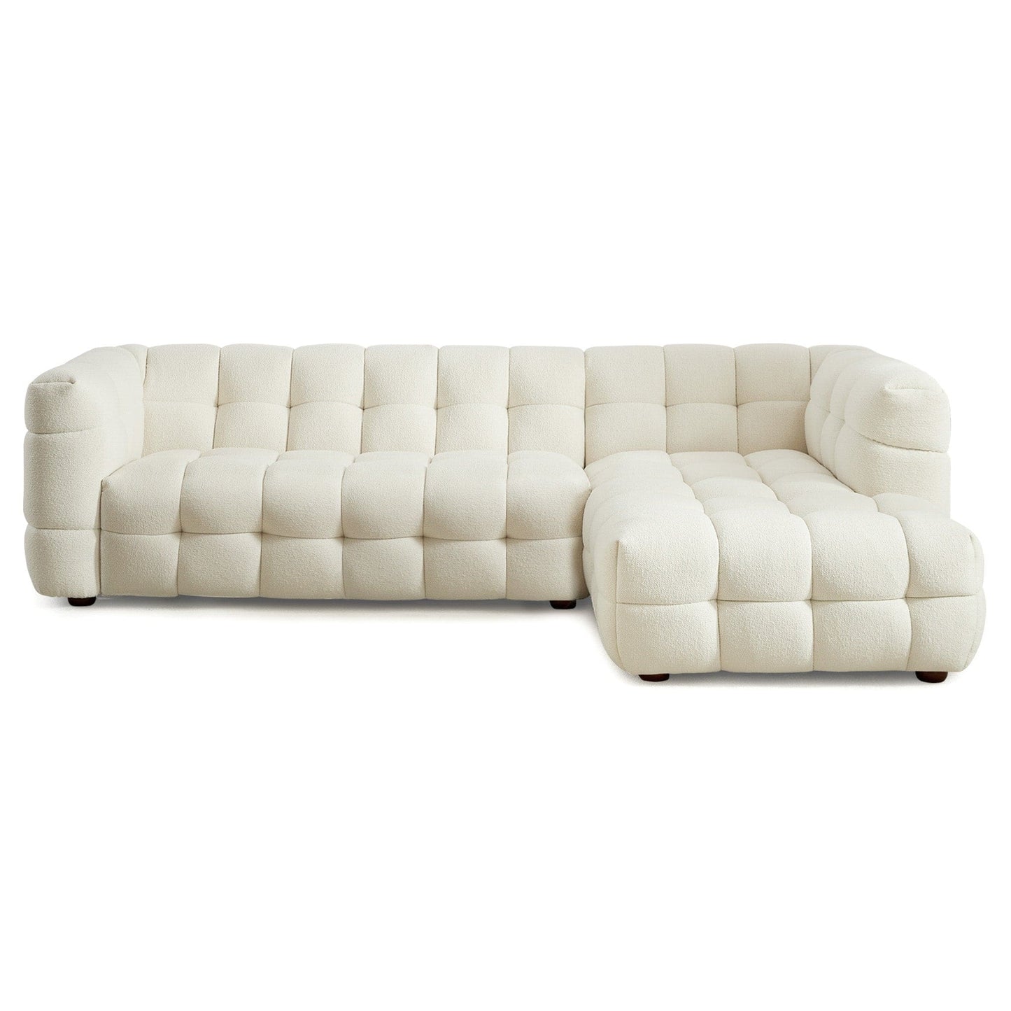 Ashcroft Morrison Right Sectional Sofa (Cream Boucle)