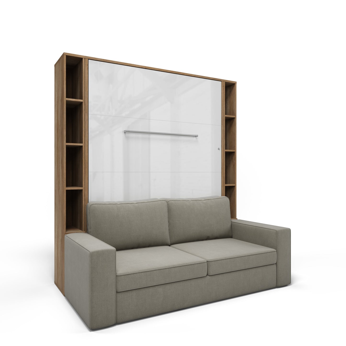 Maxima House Invento Sofa Murphy Bed Invento Vertical European FULL size with  2 Bookcases