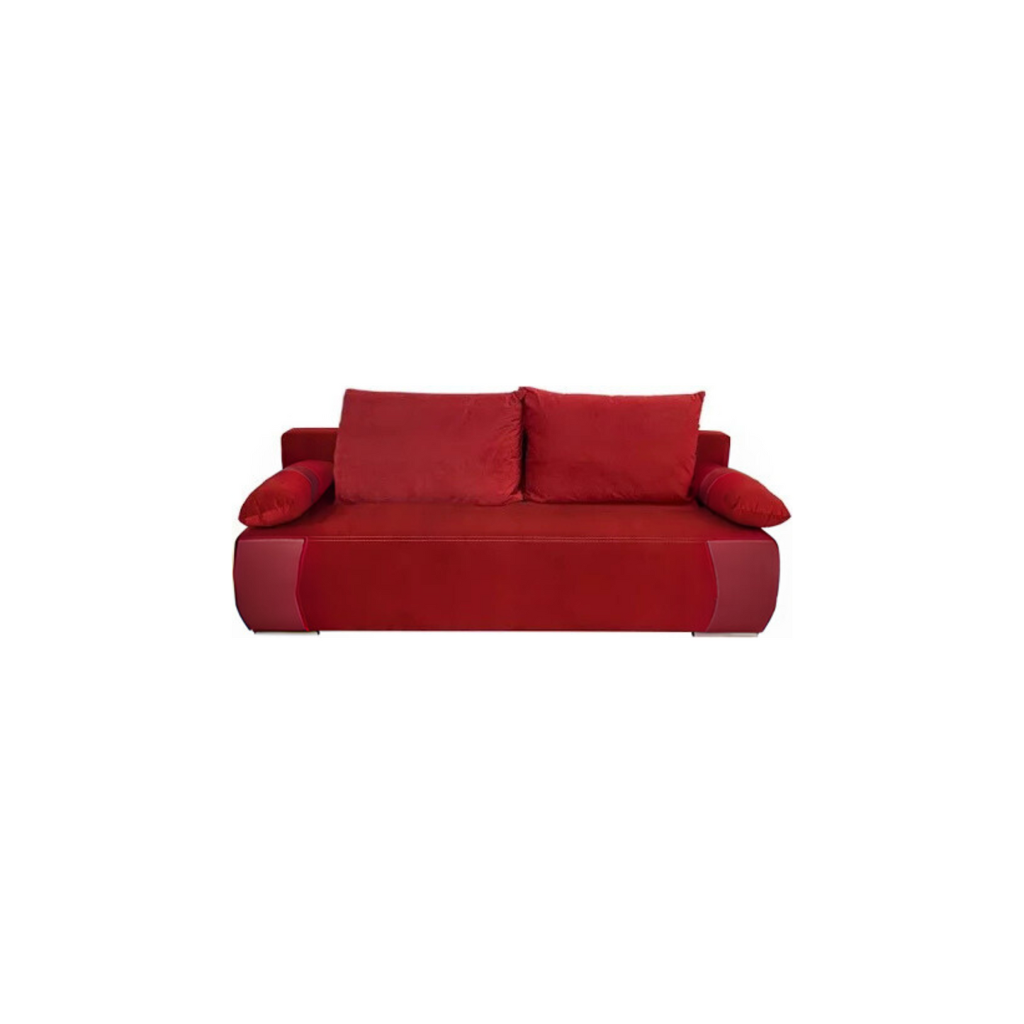 MAXIMA HOUSE Enjoy Red Sleeper Sofa with Storage