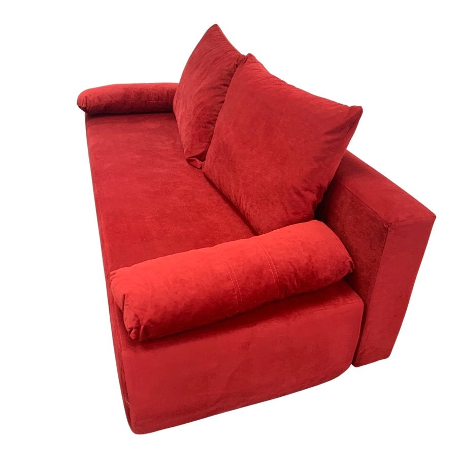 MAXIMA HOUSE Enjoy Red Sleeper Sofa with Storage