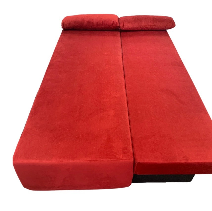 MAXIMA HOUSE Enjoy Red Sleeper Sofa with Storage