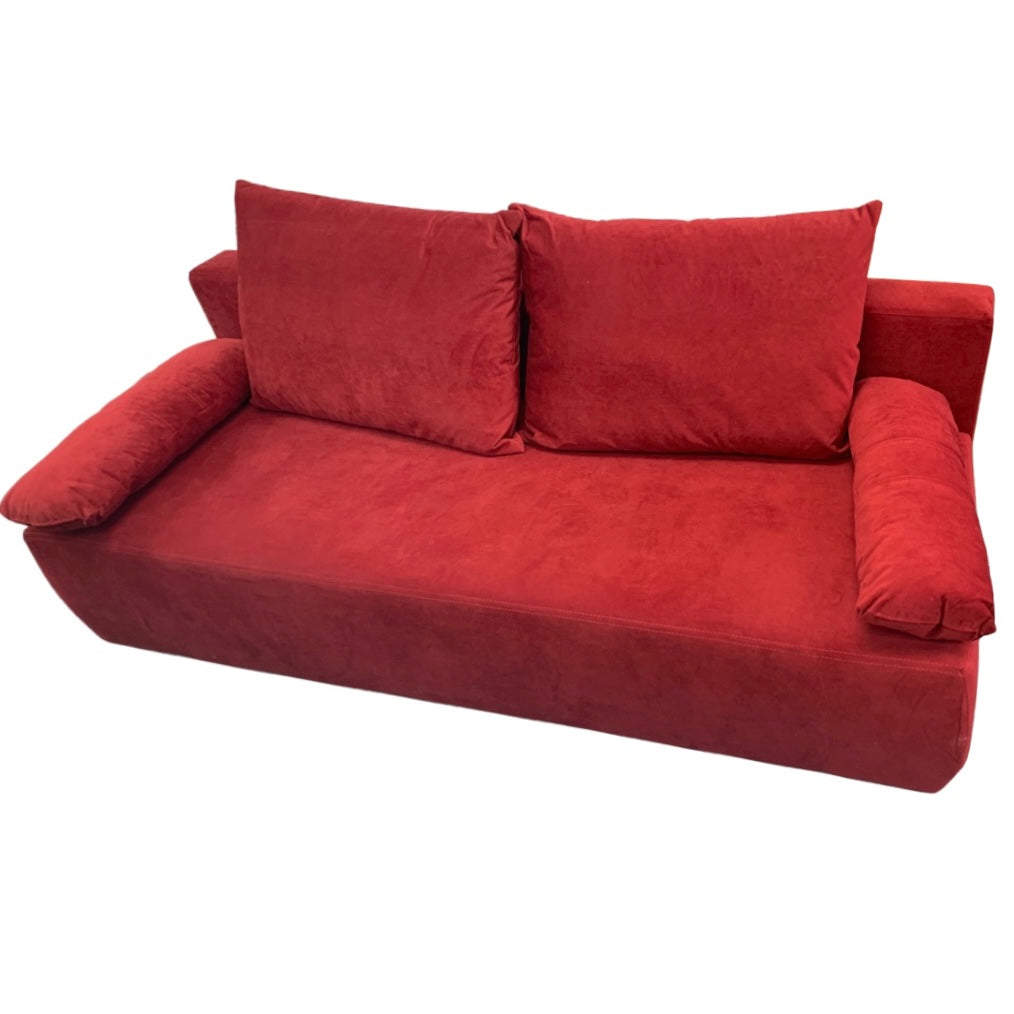 MAXIMA HOUSE Enjoy Red Sleeper Sofa with Storage