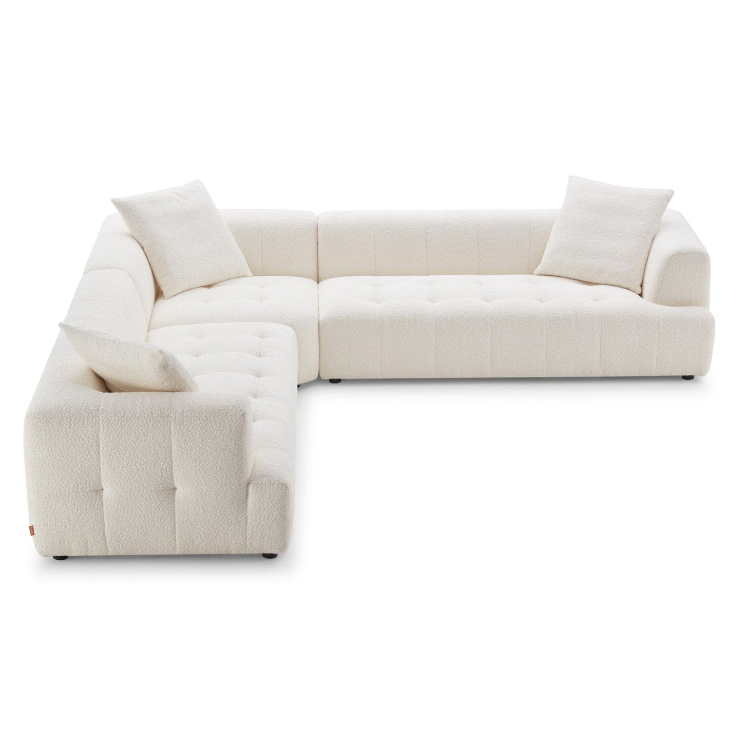 Ashcroft Kaynes Ivory Boucle Corner Sofa