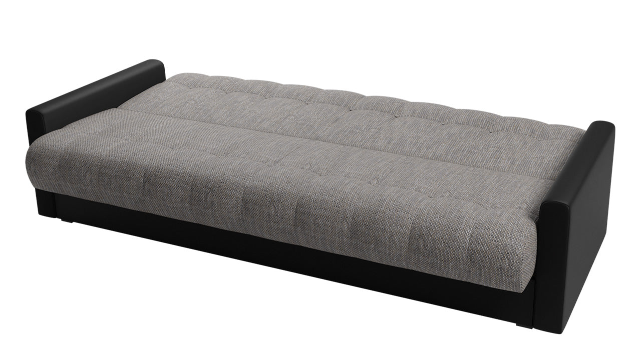 MAXIMA HOUSE Venus Sleeper Sofa Bed with Storage, Two-Toned Gray and Black