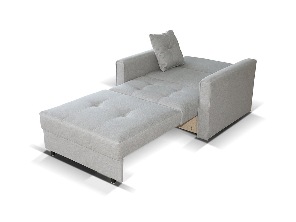 ZAYN Armchair Sleeper Sofa Bed with Storage, Gray