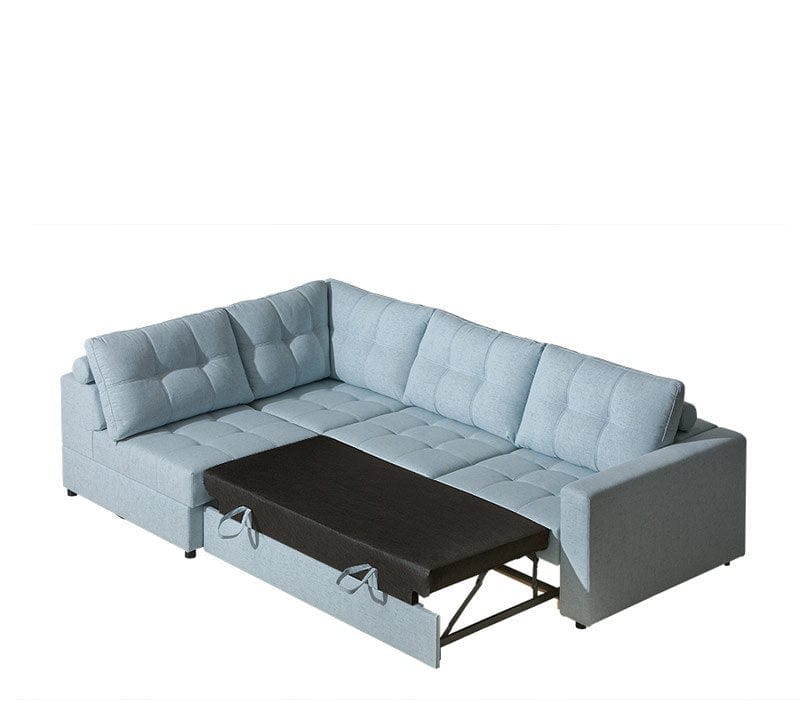 MAXIMA HOUSE Mena Sectional Sleeper Sofa and Armchair Set, Light Blue