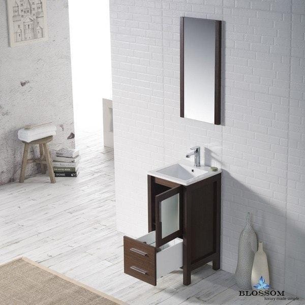 Blossom Sydney 18 Inch Vanity Set with Mirror in Wenge