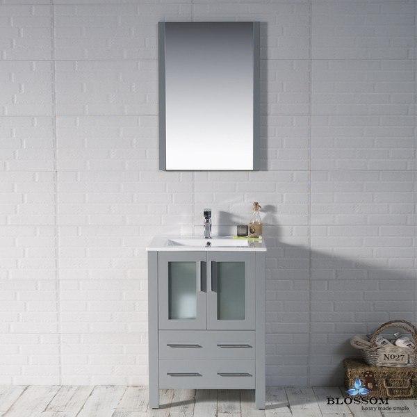 Blossom  Sydney 24 Inch Vanity Set with Mirror in Metal Grey