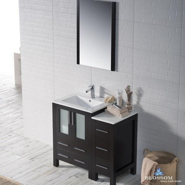 Blossom  Sydney 36 Inch Vanity Set with Side Cabinet in Espresso