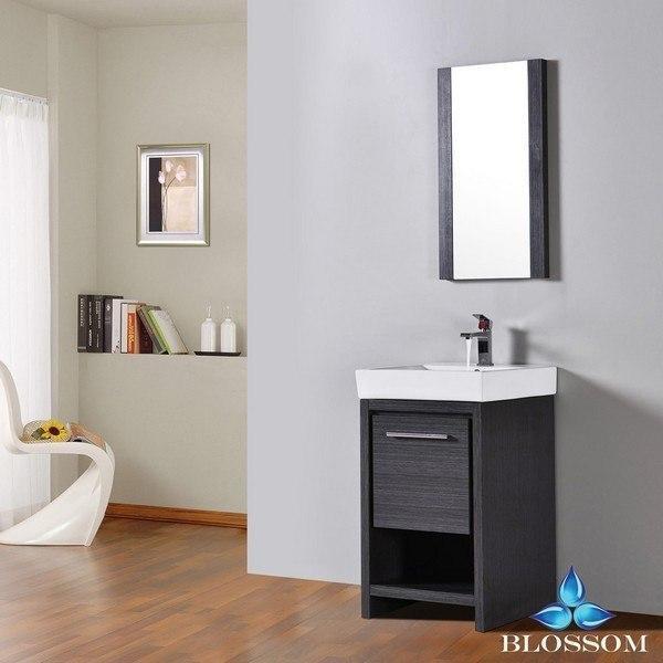 Blossom  Milan 20 Inch Vanity Set with Mirror in Silver Grey