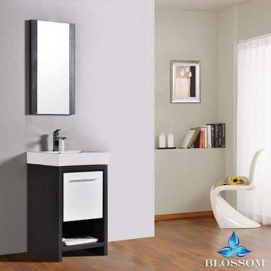 Blossom  Milan 20 Inch Vanity Set with Mirror in Silver Grey