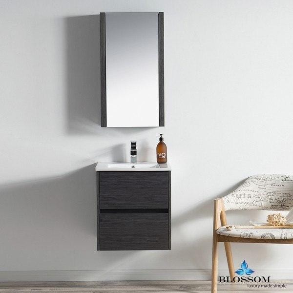 Blossom Valencia 20 Inch Vanity Set  in Silver Grey with Medicine Cabinet