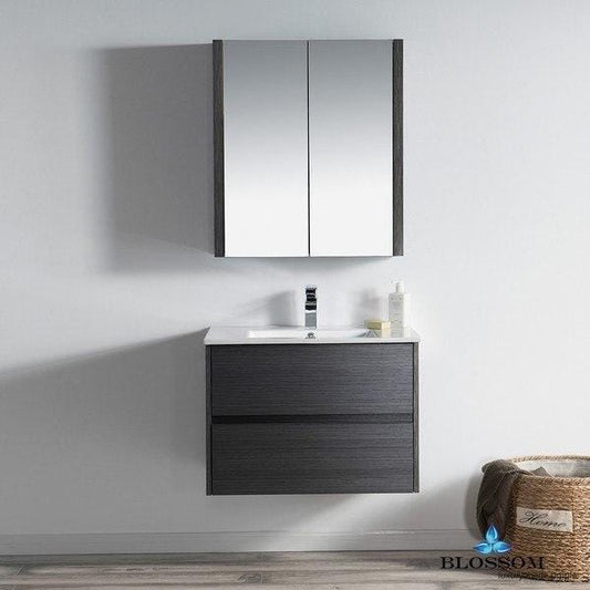 Blossom  Valencia 30 Inch Vanity Set  in Silver Grey with Medicine Cabinet