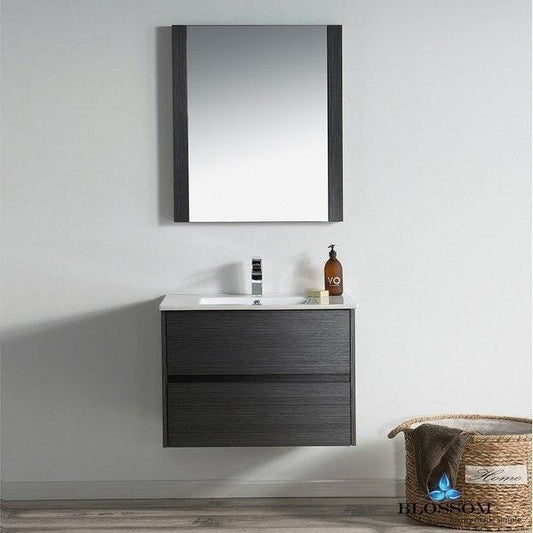 Blossom  Valencia 30 Inch Vanity Set  in Silver Grey with Mirror