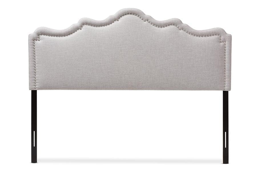 Baxton Studio Nadeen Modern and Contemporary Greyish Beige Fabric King Size Headboard