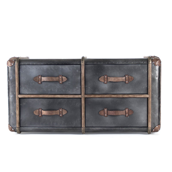 Zentique Augustine Chest - Iron, Leather, Oak