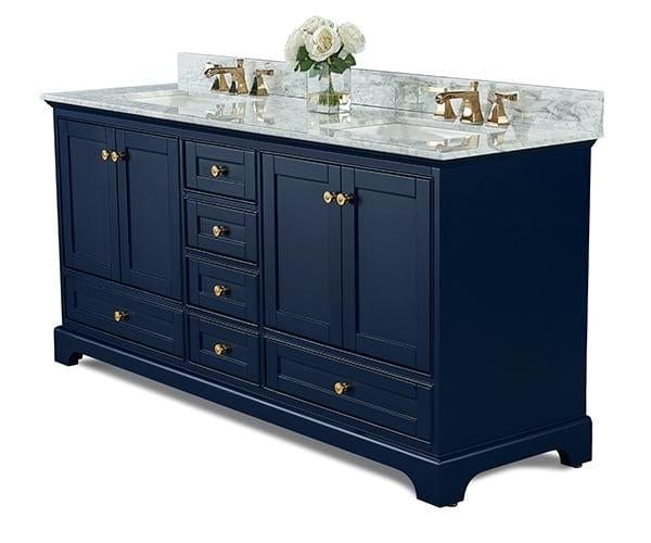 Ancerra Designs Audrey 72 in. Bath Vanity Set in Heritage Blue