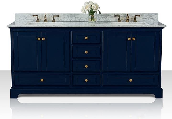 Ancerra Designs Audrey 72 in. Bath Vanity Set in Heritage Blue