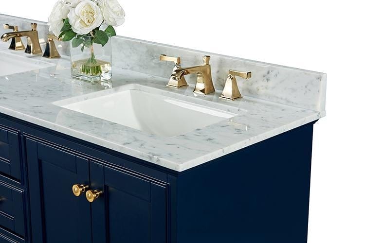 Ancerra Designs Audrey 72 in. Bath Vanity Set in Heritage Blue