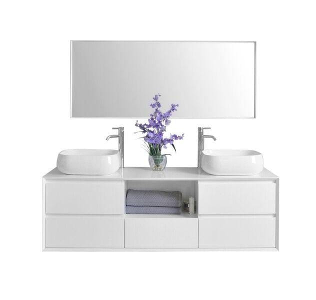 Ancerra Designs Catherine 63 in. Bath Vanity Set in White