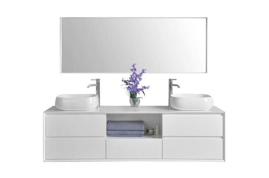 Ancerra Designs Catherine 72 in. Bath Vanity Set in White