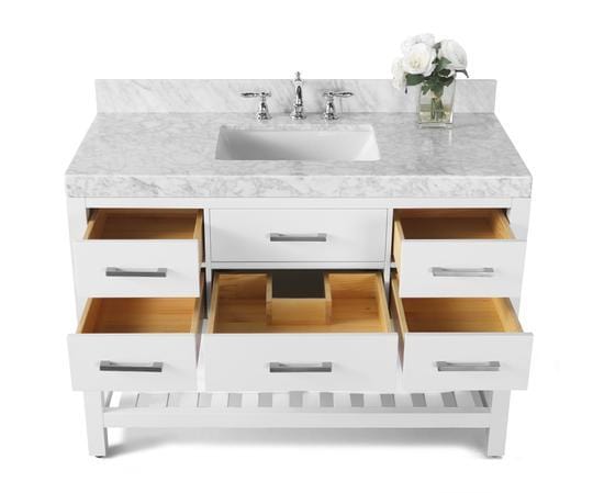 Ancerra Designs Elizabeth 48 in. Bath Vanity Set in White