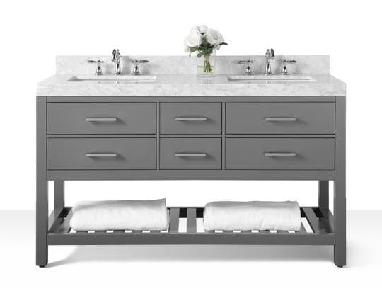 Ancerra Designs Elizabeth 60 in. Bath Vanity Set in Sapphire Gray