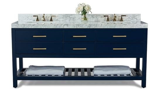 Ancerra Designs Elizabeth 72 in. Bath Vanity Set in Heritage Blue