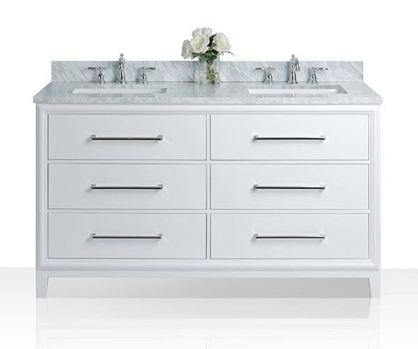 Ancerra Designs Ellie 60 in. Bath Vanity Set in White