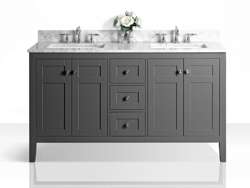 Ancerra Designs Maili 60 in. Bath Vanity Set in Sapphire Gray