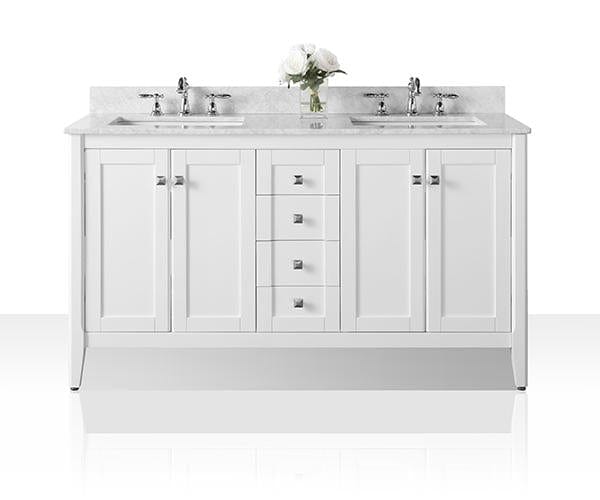 Ancerra Designs Shelton 60 in. Bath Vanity Set in White